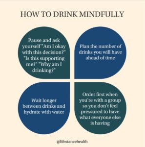 Steps to cutting alcohol with mindful drinking